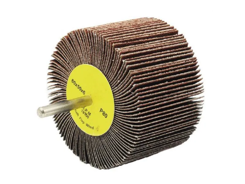 عجلة رفرف من قماش الصنفرة مع عمود