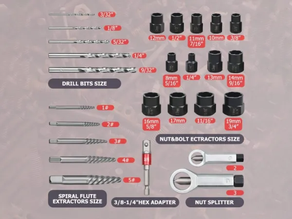 26 قطع النازع مجموعة 
