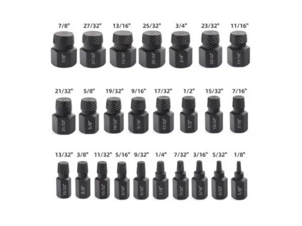 25 قطع التالفة الترباس الجوز المسمار مزيل مجموعة
