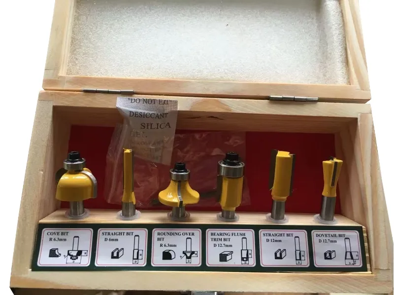 6 قطع راوتر بت مجموعة